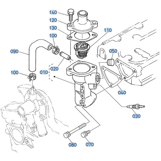 Water Flange Assembly for Kubota GR2120-II Lawn Tractor