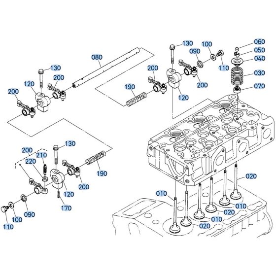 Rocker Arm Assembly for Kubota GR2120-II Lawn Tractor