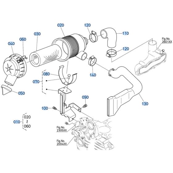 Air Cleaner Assembly for Kubota GR2120-II Lawn Tractor