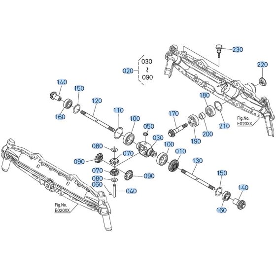 Front Differential Assembly for Kubota GR2120-II Lawn Tractor