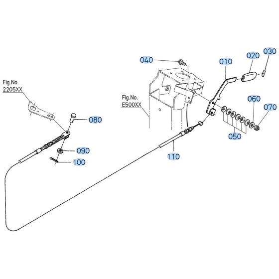 Accelerator Lever Assembly for Kubota GR2120-II Lawn Tractor