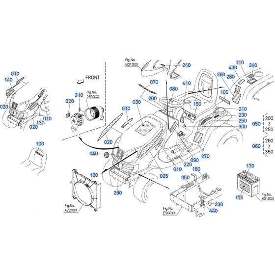 Decals for Kubota GR2120-II Lawn Tractor