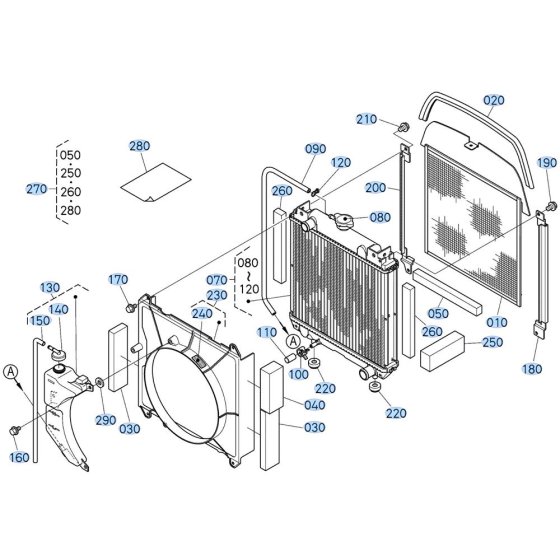 Radiator Assembly for Kubota GR2120-II Lawn Tractor