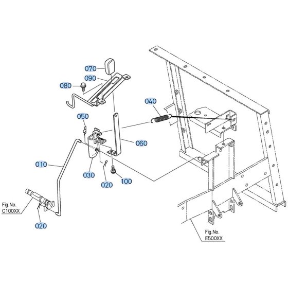 Clutch Control Lever Assembly for Kubota GR2120-II Lawn Tractor