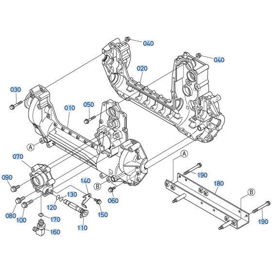Transmission Case Assembly for Kubota GR2120-II Lawn Tractor