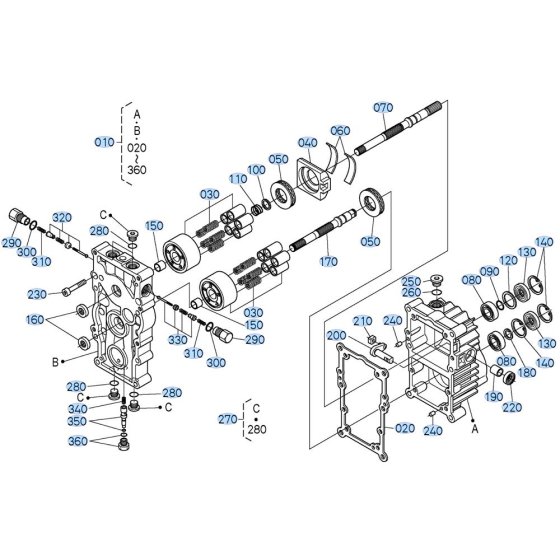 Hydrostatic Transmission Assembly for Kubota GR2120-II Lawn Tractor