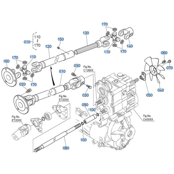 Universal Joint Assembly for Kubota GR2120-II Lawn Tractor