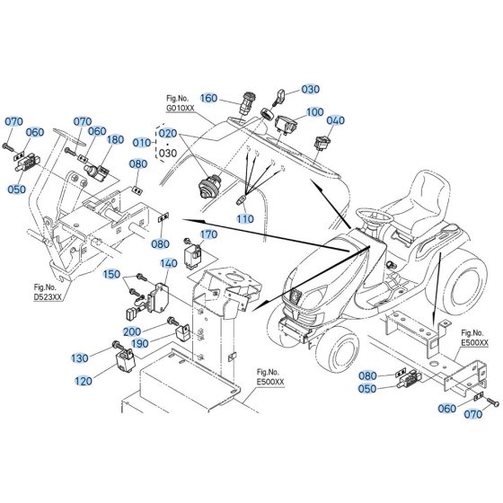 Instrument Panel Assembly for Kubota GR2120-II Lawn Tractor