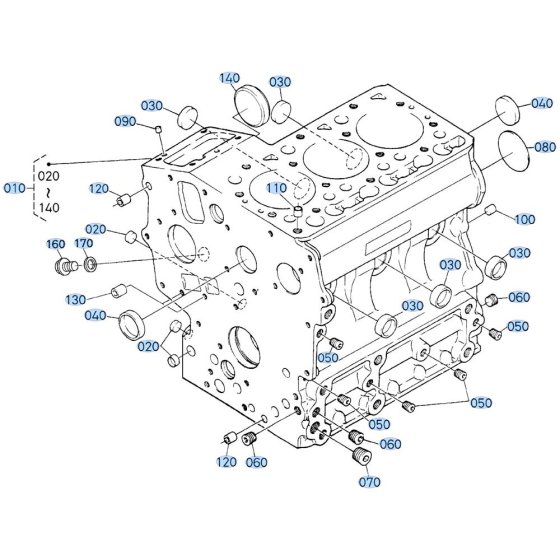 Crankcase Assembly for Kubota GR2120-II Lawn Tractor