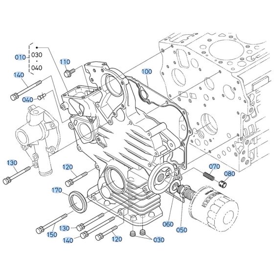 Gear Case Assembly for Kubota GR2120-II Lawn Tractor