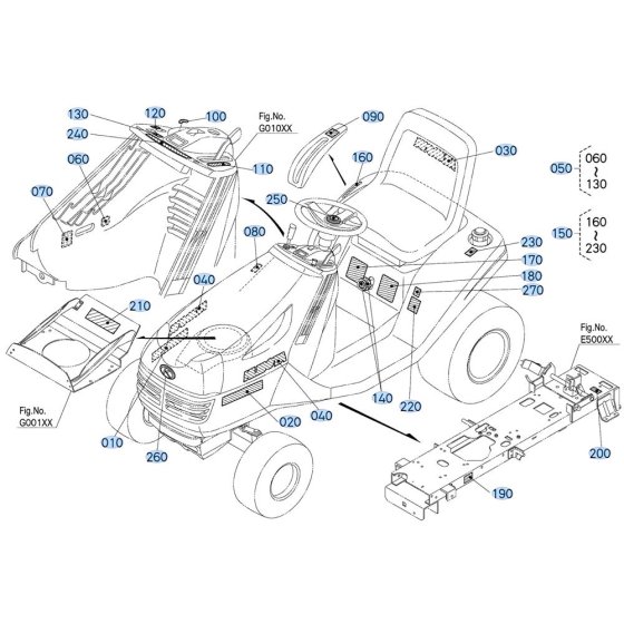 Decals for Kubota T1880 Lawn Tractor
