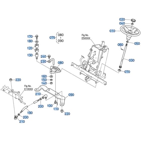 Steering Assembly for Kubota T1880 Lawn Tractor