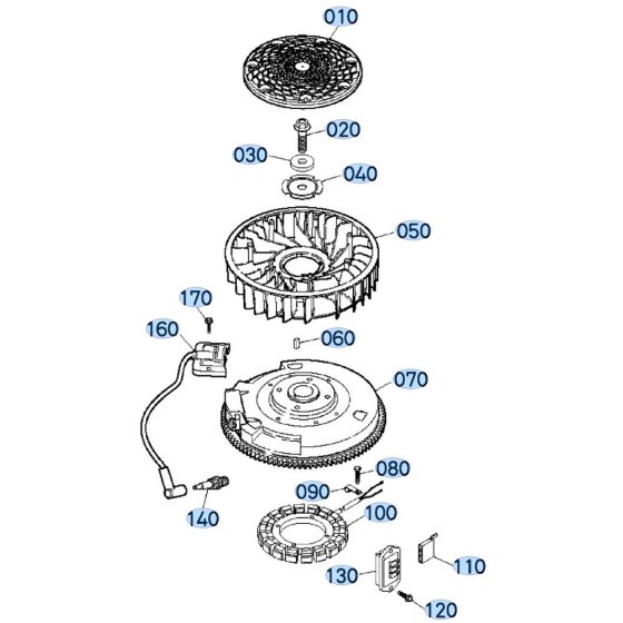 Flywheel Assembly for Kubota T1880 Lawn Tractor