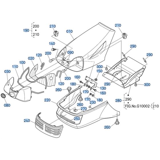 Bonnet Assembly for Kubota T2380 Lawn Tractor