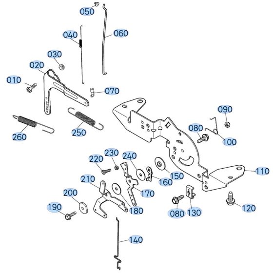 Speed Control Plate Assembly for Kubota T2380 Lawn Tractor