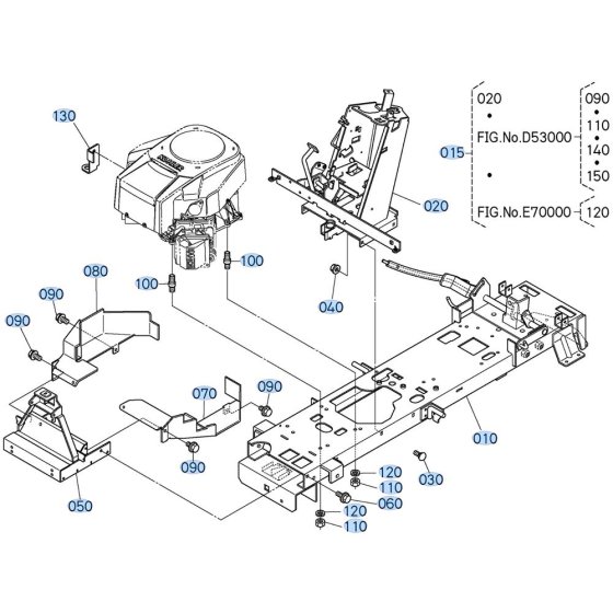 Frame Assembly for Kubota T2380 Lawn Tractor
