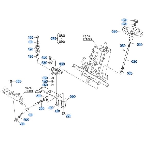 Steering Assembly for Kubota T2380 Lawn Tractor