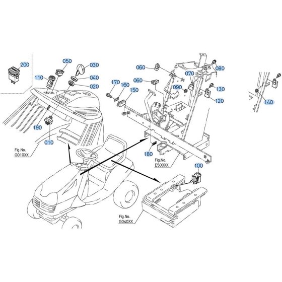Instrument Panel Assembly for Kubota T2380 Lawn Tractor