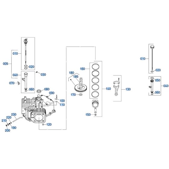Crankcase Assembly for Kubota T2380 Lawn Tractor