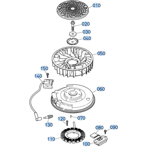 Flywheel Assembly for Kubota T2380 Lawn Tractor
