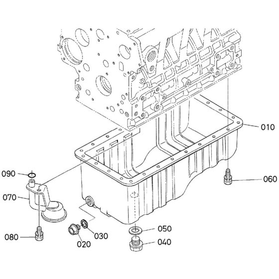 Oil Pan Assembly for Kubota V1505-EB Engine