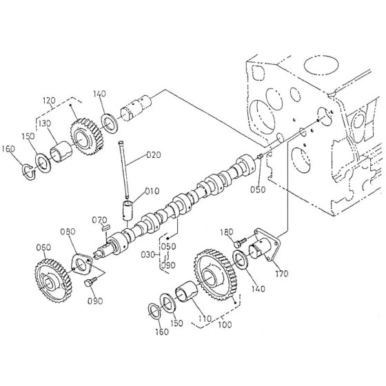 Camshaft Assembly for Kubota V1505-T-B Engine