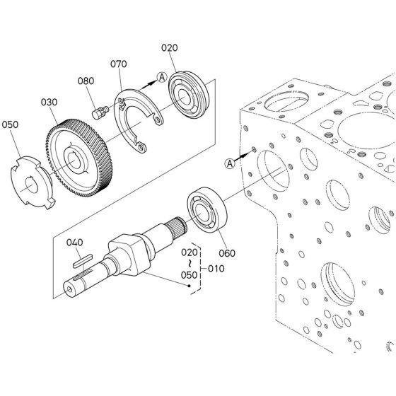 Fuel Camshaft Assembly for Kubota V2403-CR-E5B Engine