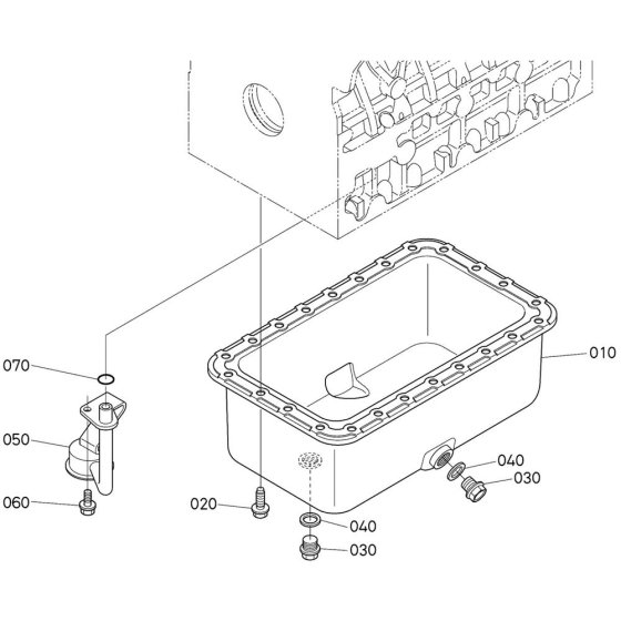 Oil Pan Assembly for Kubota V2403-CR-E5B Engine