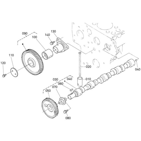Camshaft Assembly for Kubota V2403-CR-E5B Engine