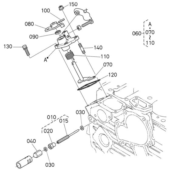 Speed Control Plate Assembly for Kubota V2403-M-E2B Engine