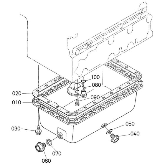 Oil Pan Assembly for Kubota V2403-M-E2B Engine
