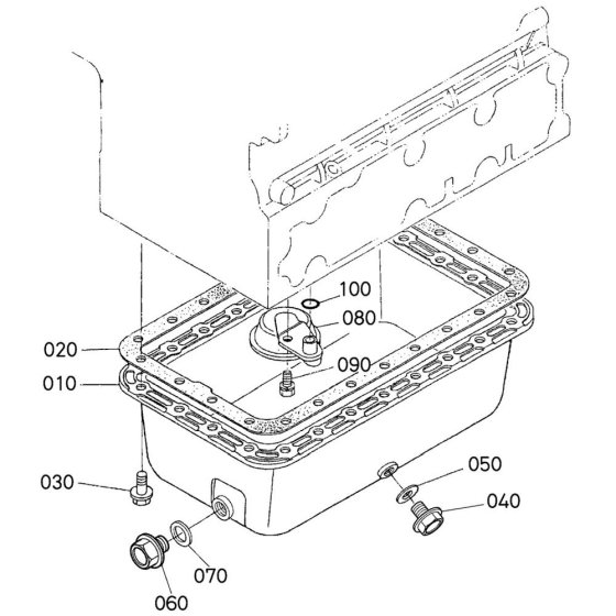 Oil Pan Assembly for Kubota V2403-M-E3B Engine