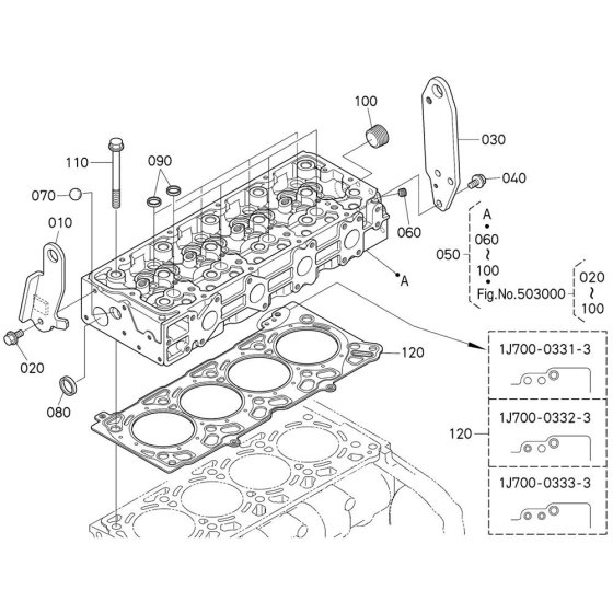 Cylinder Head Assembly for Kubota V2607-CR-E5B Engine