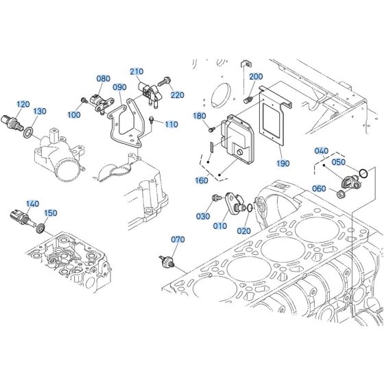 Sensor Assembly for Kubota V2607-CR-T-E5 Engine