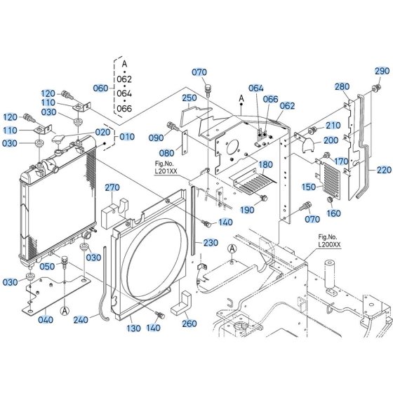 Radiator Assembly for Kubota V2607-CR-T-E5 Engine