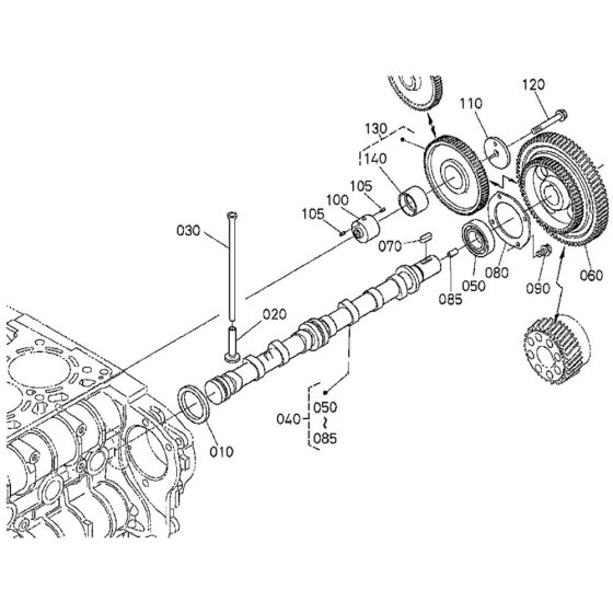Camshaft Assembly for Kubota V2607-DI-T-E3B Engine
