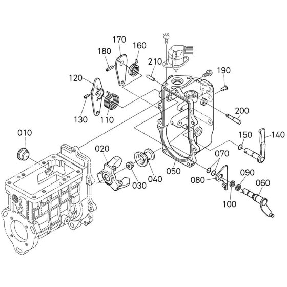 Governor Assembly for Kubota V3300-T-E2B Engine