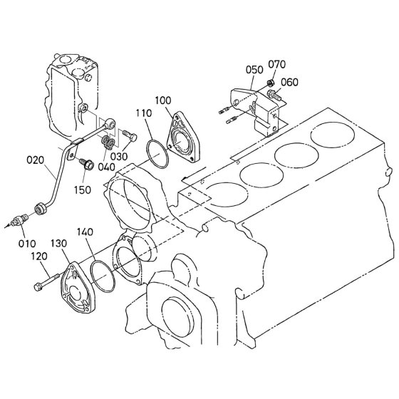Hydraulic Pump Assembly for Kubota V3300DI-E2B Engine