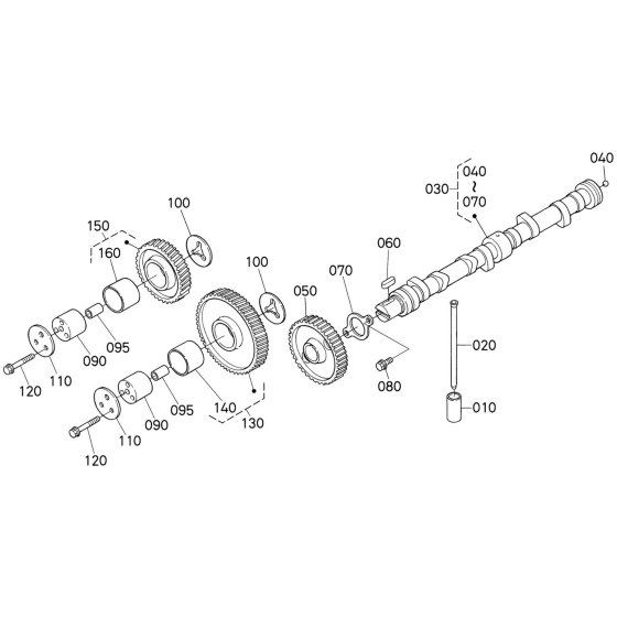 Camshaft Assembly for Kubota V3300DI-E2B Engine