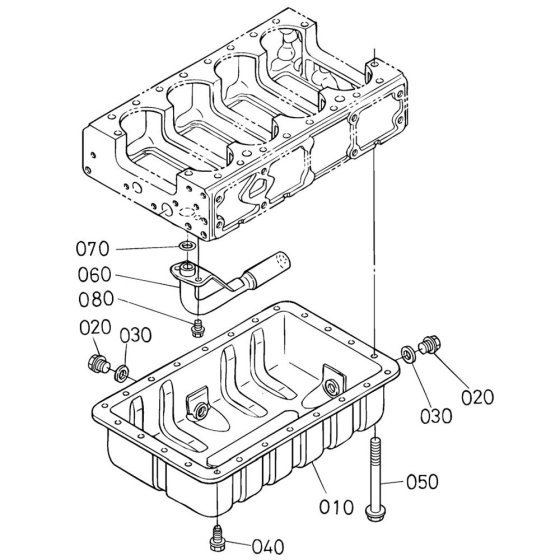 Oil Pan Assembly for Kubota V3600-T-E3B Engine