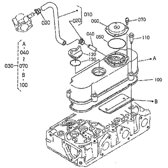 Head Cover Assembly for Kubota WG972-GL-E3 Engine