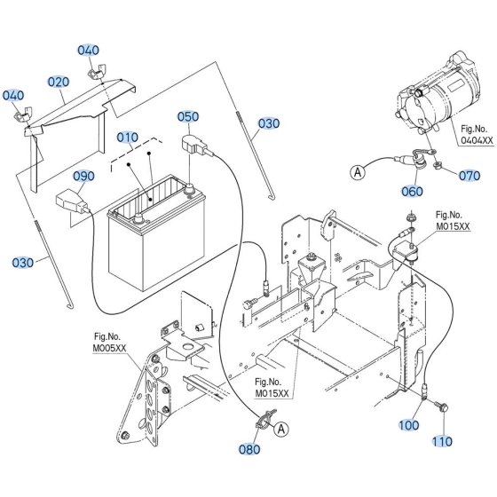 Battery Assembly for Kubota ZD1011 Zero-Turn Mower