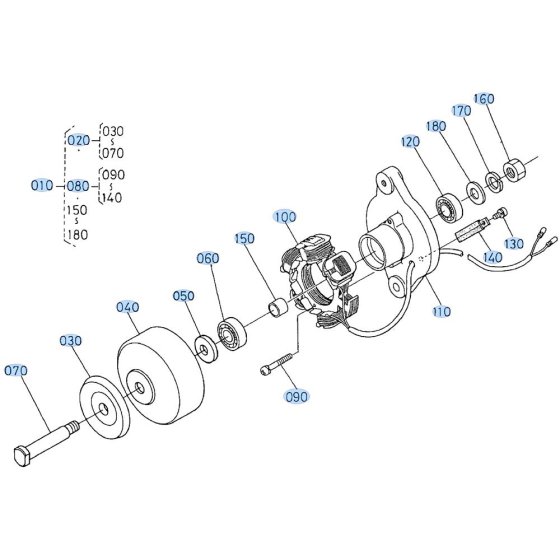 Dynamo Assembly for Kubota ZD1011 Zero-Turn Mower