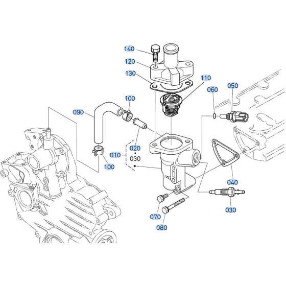 Water Flange Assembly for Kubota ZD1011 Zero-Turn Mower