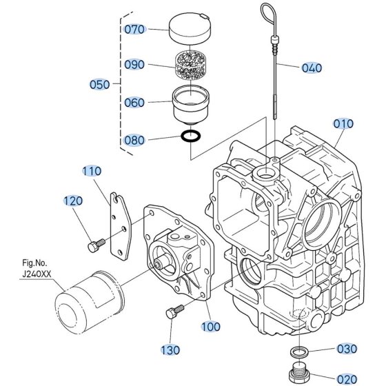 Transmission Case Assembly for Kubota ZD1011 Zero-Turn Mower