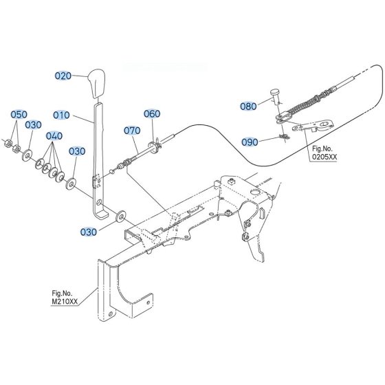Accelerator Lever Assembly for Kubota ZD1011 Zero-Turn Mower