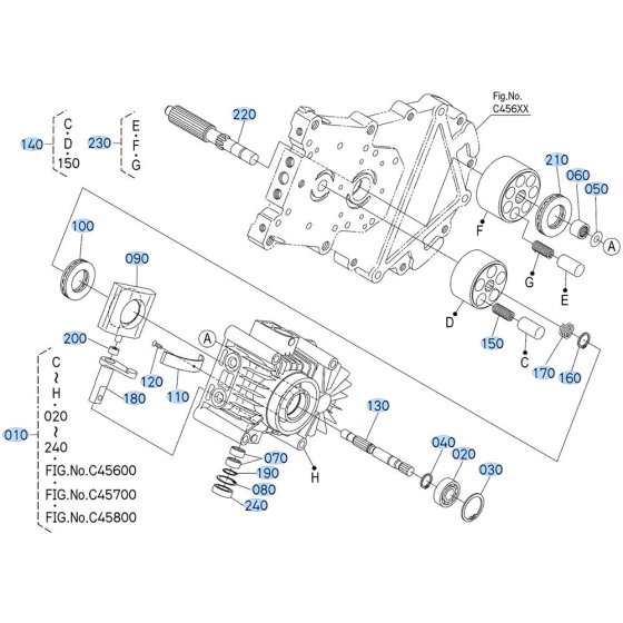 Hydrostatic Transmission Assembly -1 for Kubota ZD1011 Zero-Turn Mower