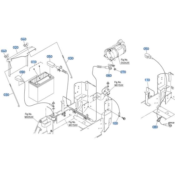 Battery Assembly for Kubota ZD1211 Zero-Turn Mower