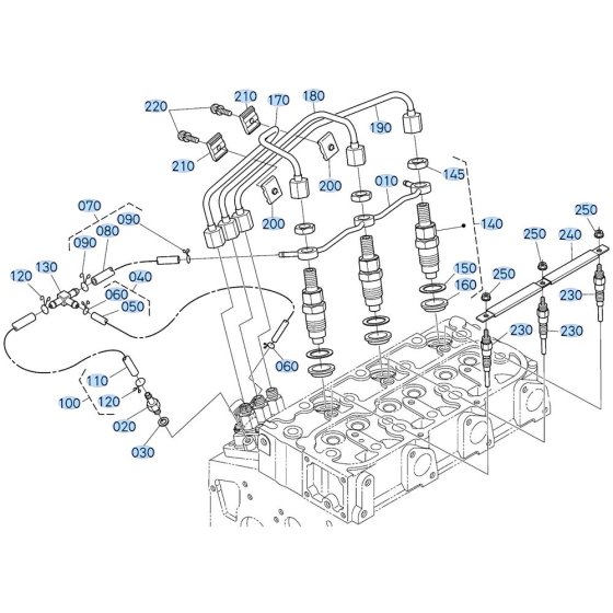 Nozzle Holder Assembly for Kubota ZD1211 Zero-Turn Mower