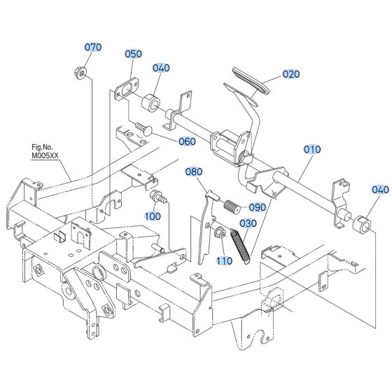 Parking Brake Assembly for Kubota ZD1211-3 Zero-Turn Mower